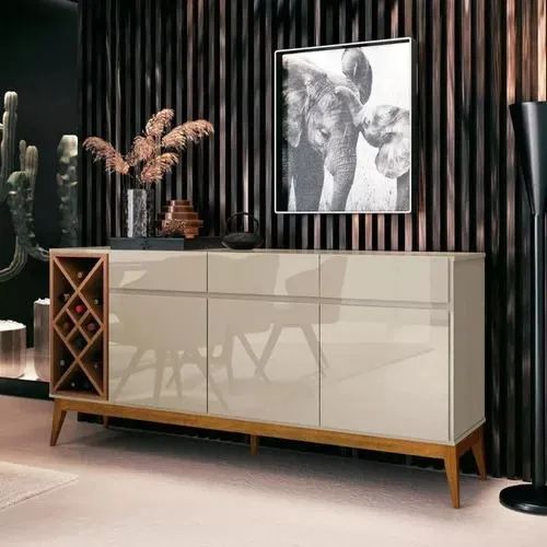Aparador Buffet com Adega e Design Moderno