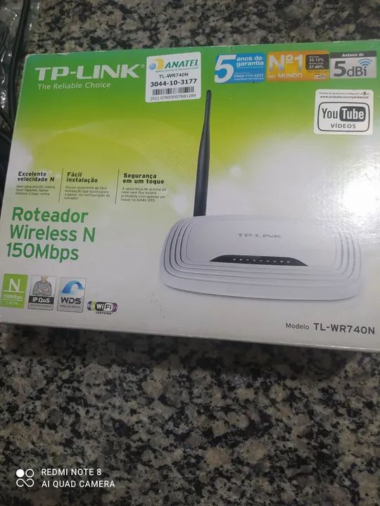 (Entrega + cabos)Roteador Wireless N TP-Link TL-WR740N 150Mbps