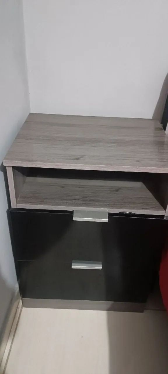 Criado-Mudo Moderno Preto e Cinza - Foto 3