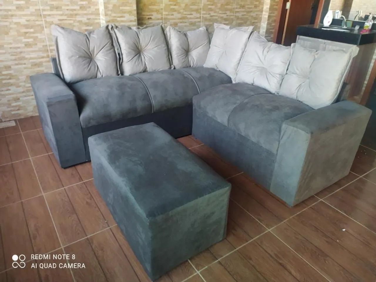 Sofá de conto com puff, NOVO ENTRGAMOS DF E ENTORNO  - Foto 2
