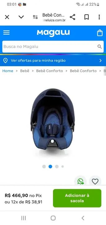 Cadeirinha de bebê - Bebê conforto cosco  - Foto 3