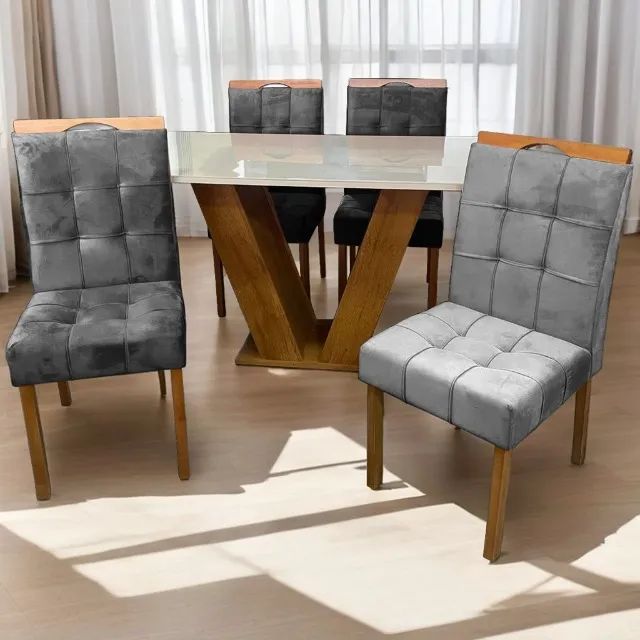 Mesa de Jantar Classic 1.20×0.80 Com 4 Cadeiras- Entrega Rápida - Foto 4