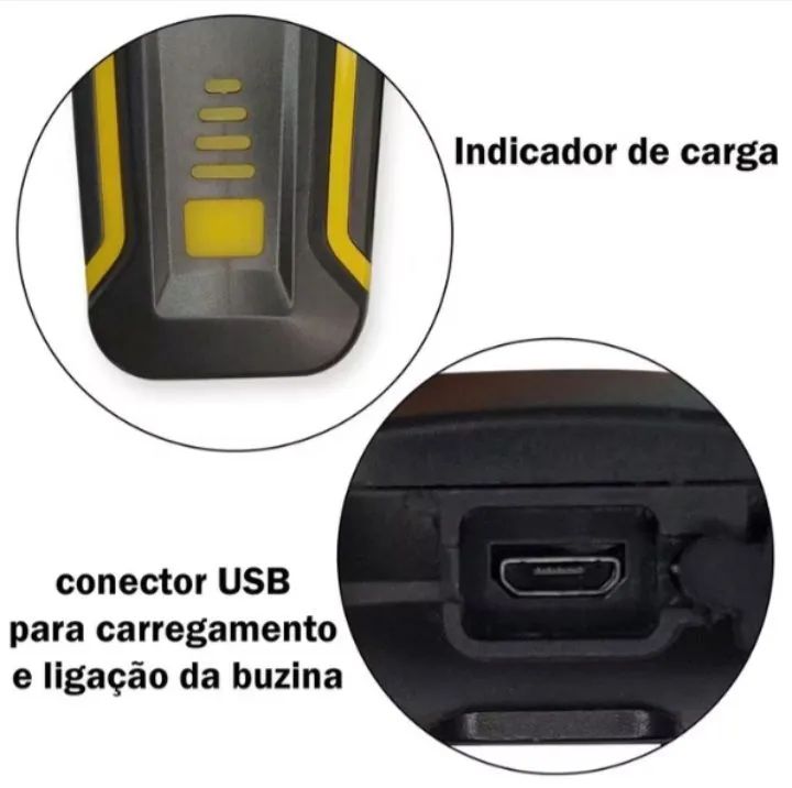 Farol de Bicicleta JWS com Buzina Integrada - Foto 4