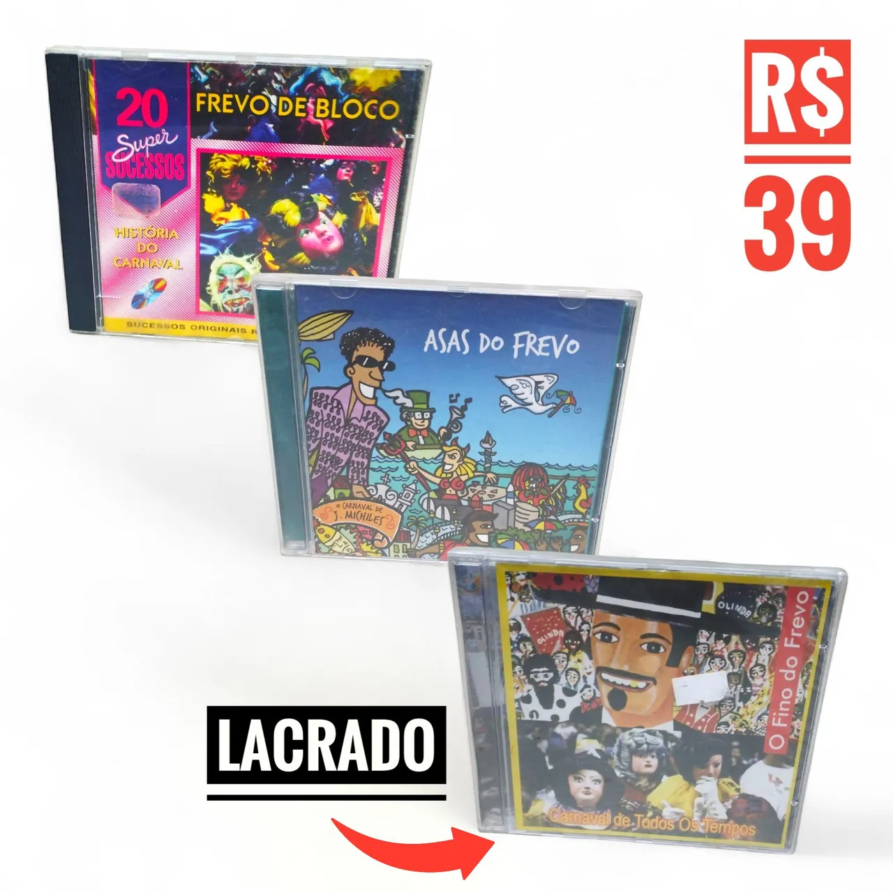 Lote de CDs de Frevo - Carnaval