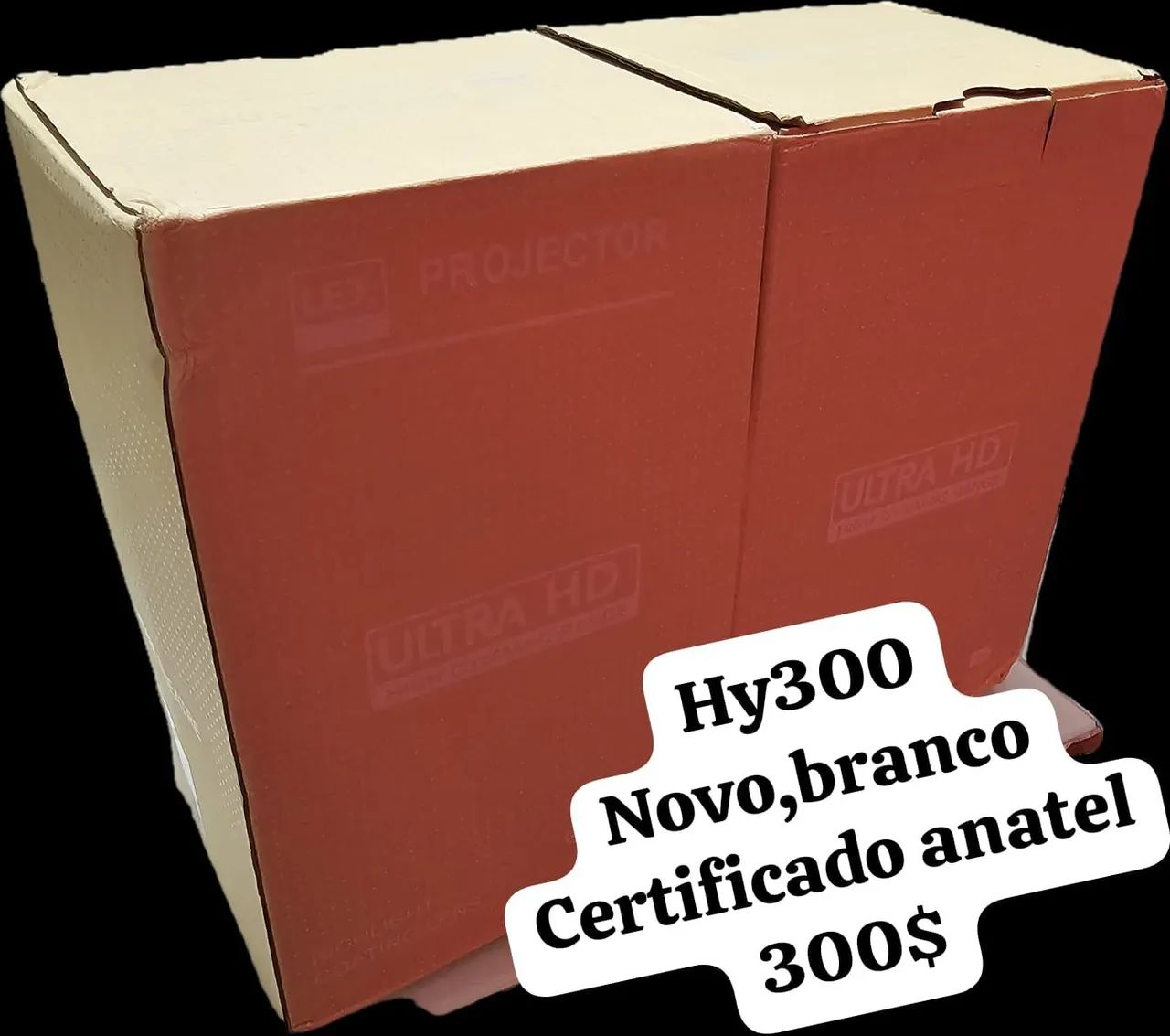 Projetor Hy300 Novo, Branco, Certificado Anatel