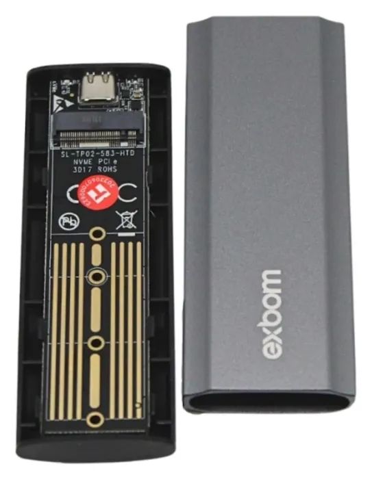 Case Gaveta SSd M.2 Nvme 2230 a 2280 USB 3.1 e USB-C 10GB/s - Foto 3