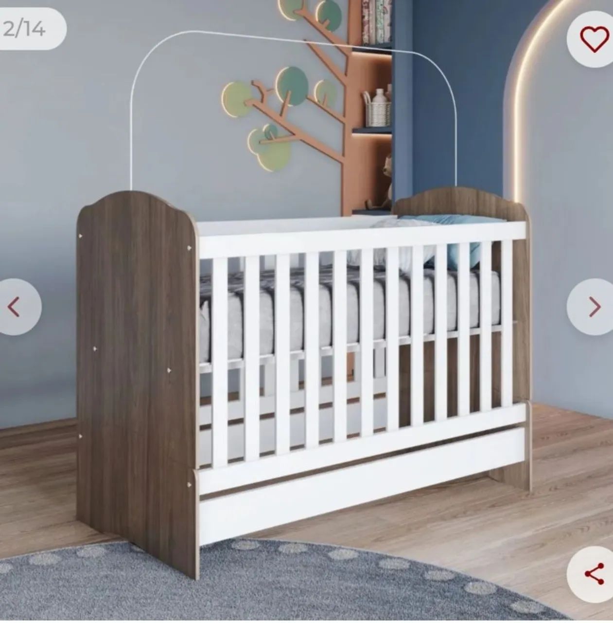 Berço mini cama 3 em 1 Henn - Foto 2