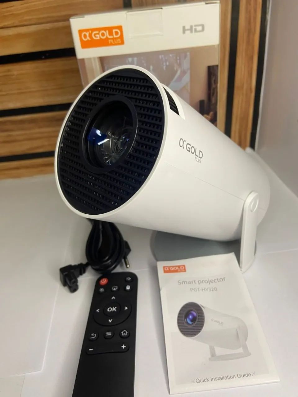 Mini Projetor HD Wifi Portátil 5G A?Gold PGT-HY 320 - Foto 3