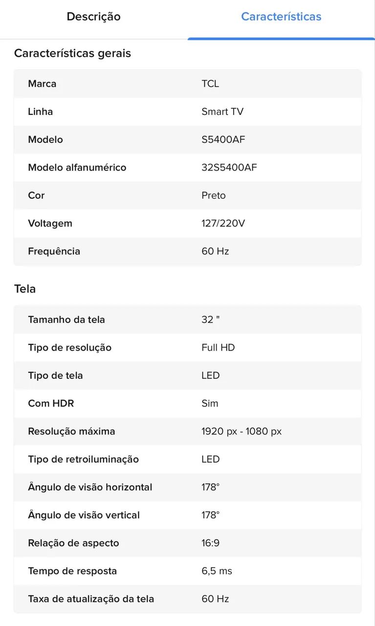 Smart TV TCL Full HD 32 polegadas SEMI NOVA - Foto 4