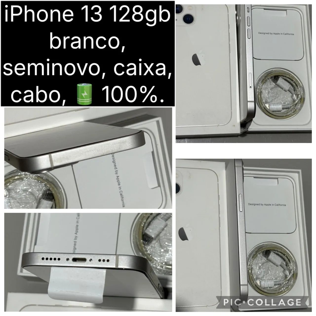 iPhone 13 128gb branco (seminovo)