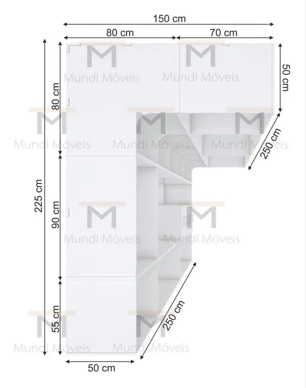Closet Modulado em MDF Branco - Versátil e Excelente Estado - Foto 3
