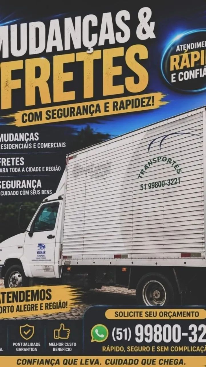 Serviços de fretes e mudanças 