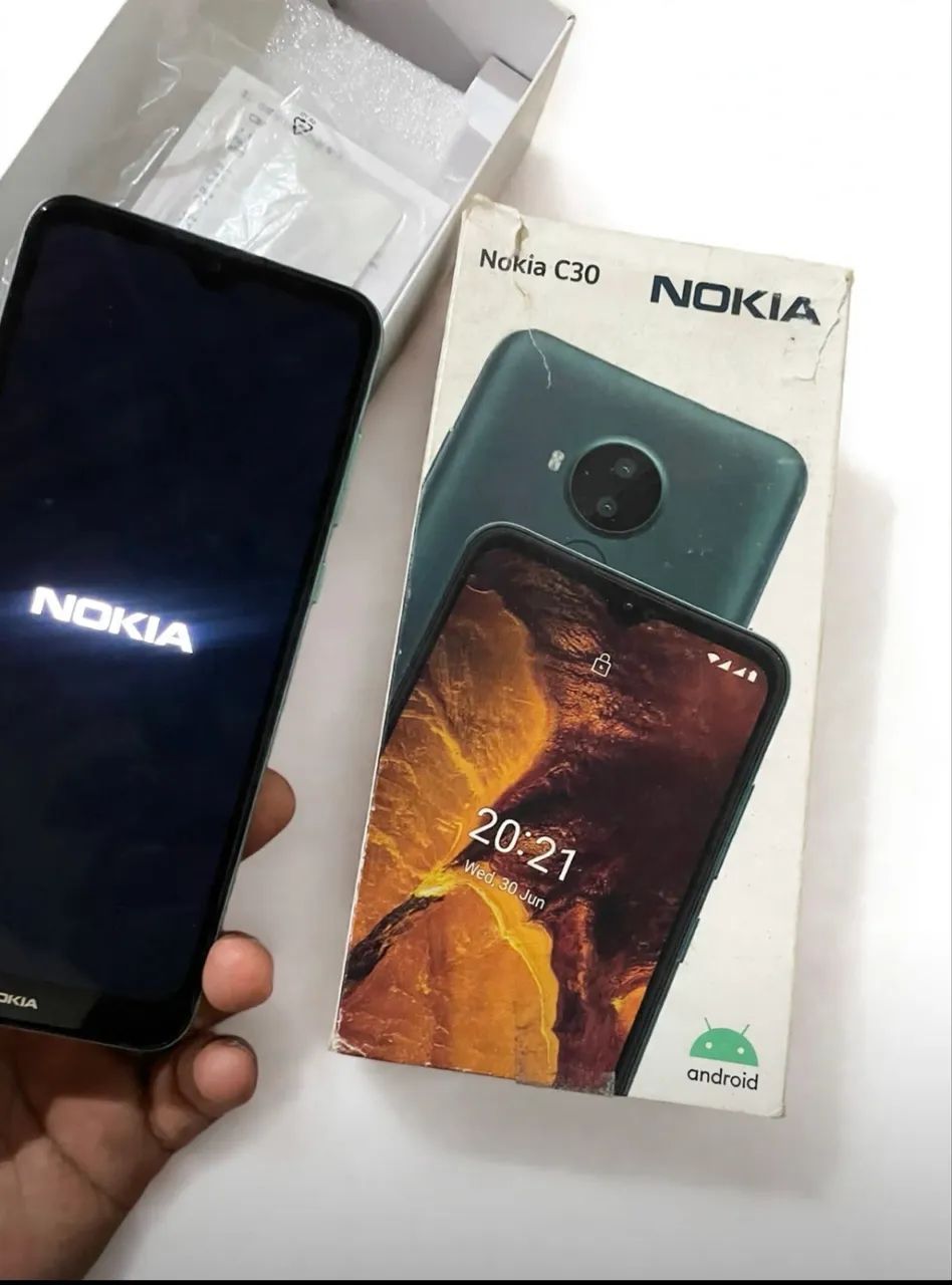 Nokia C30 64GB - Verde - Caixa + Nota - Bateria 6000mAh - Zero Detalhes