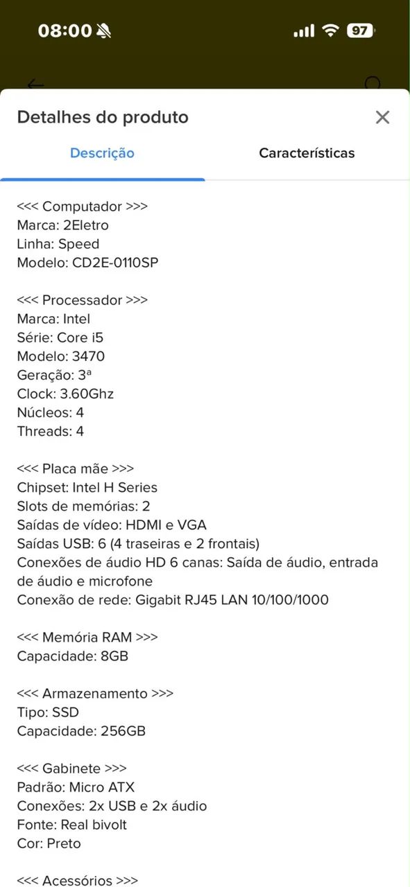 Vendo computador completo super novo processador Intel  - Foto 2