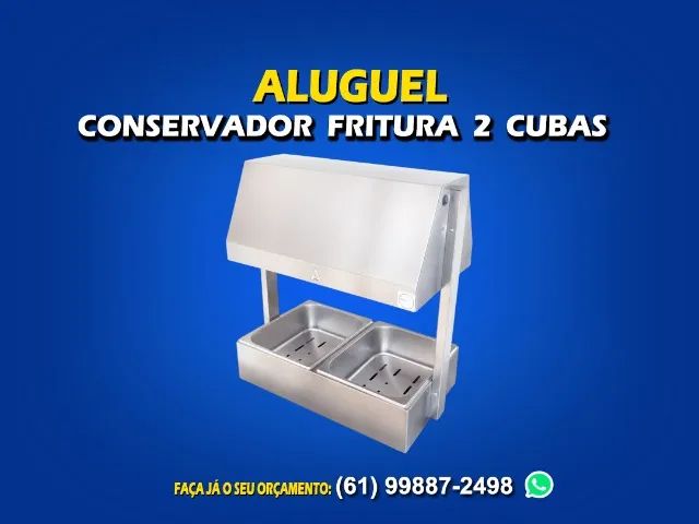 Locação aquecedor de frituras 2 cubas 