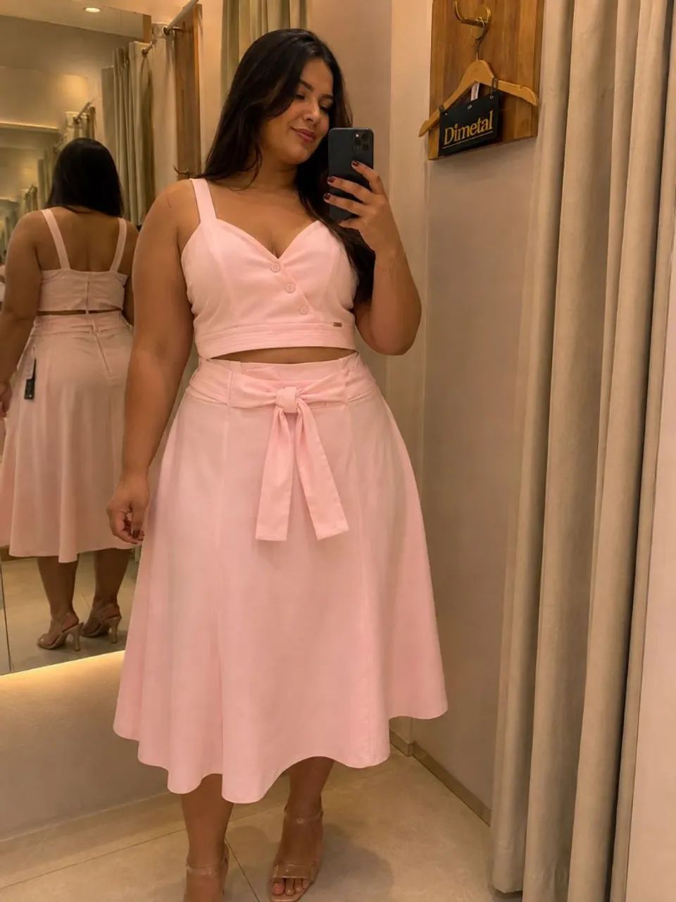 Conjunto D'Metal + Rosa Claro Tamanho G - Foto 2