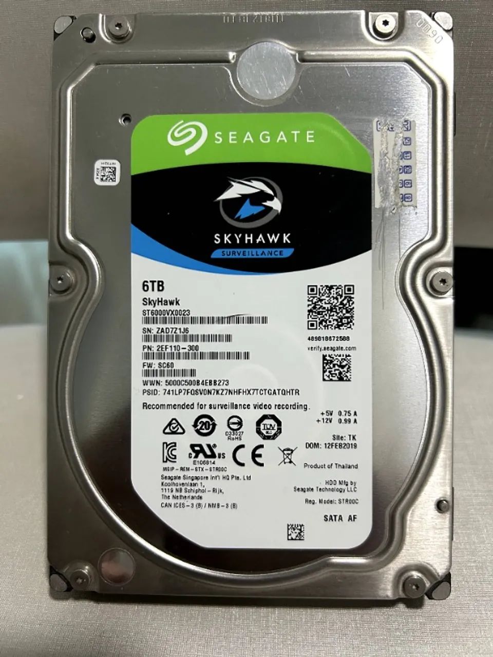 HD Seagate SkyHawk 6TB - Ideal CFTV DVR NVR (Vigilância) - Serve para PC desktop