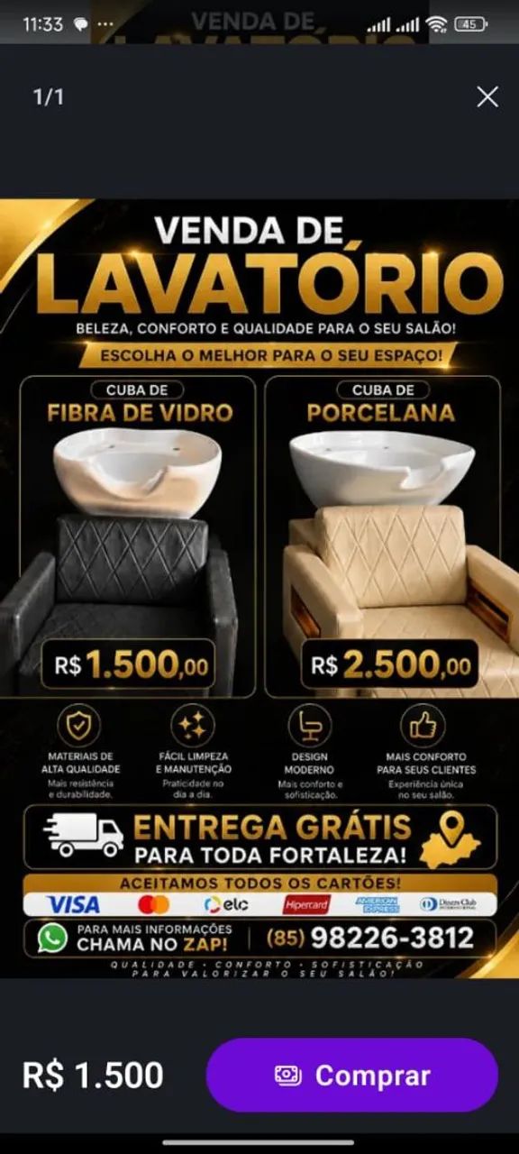 ? Lavatórios para Salão ? Conforto e Qualidade<br>? Lavatórios