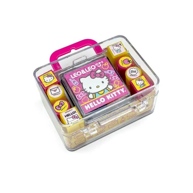 Carimbos Hello Kitty - Maleta Com 8 Carimbos + 1 Almofada - Foto 2