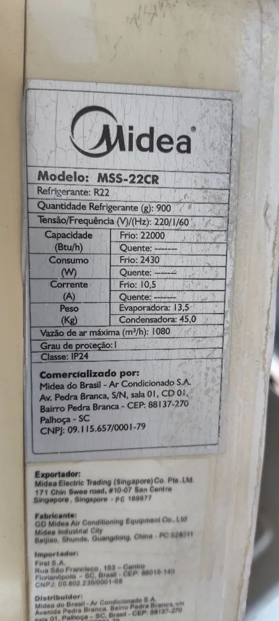 Ar condicionado Midea 22000 Btu  - Foto 2