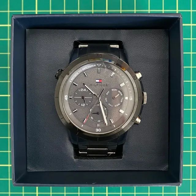 Relógio Tommy Hilfiger Troy 1792106 Masculino 46mm - Aço - Com Caixa - Foto 2
