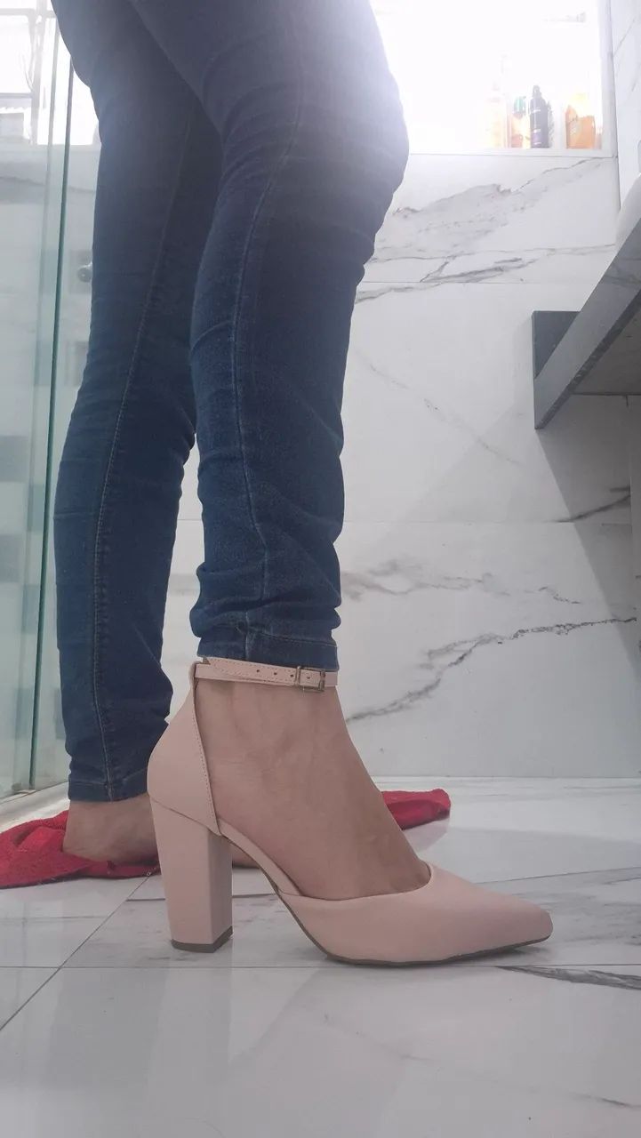 Sapato Scarpin Nude Rosê - Foto 4