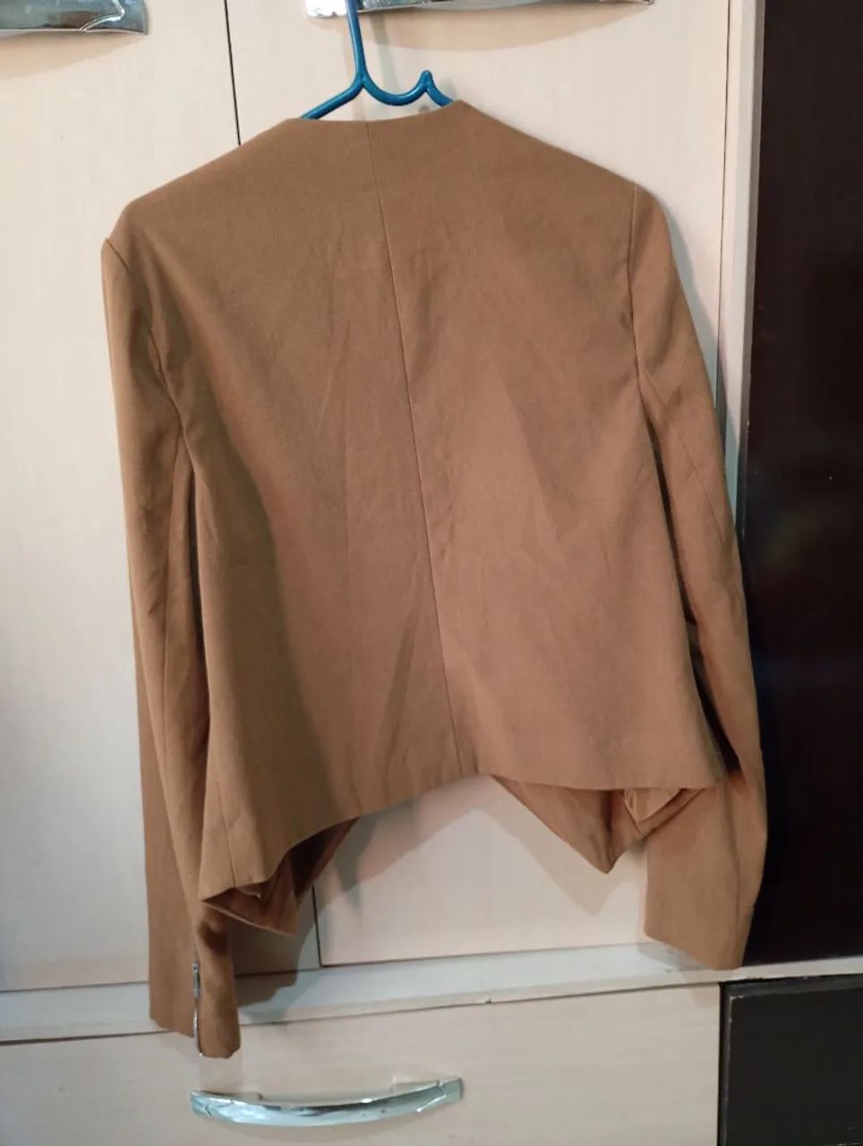Blazer feminino marrom com forro  - Foto 2