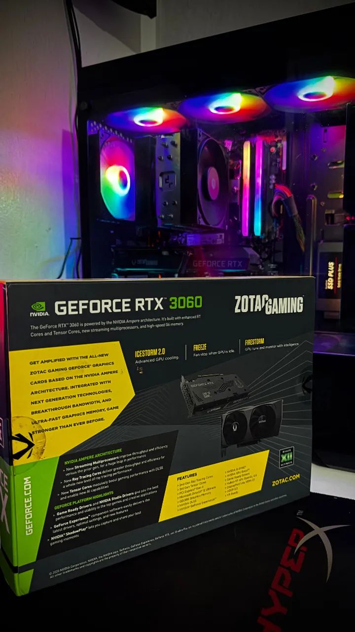 Placa de Vídeo RTX 3060 Zotac 12GB - Foto 2