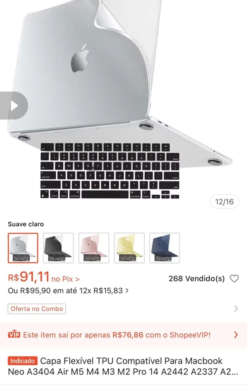 Capa flexivel Macbook - Foto 2