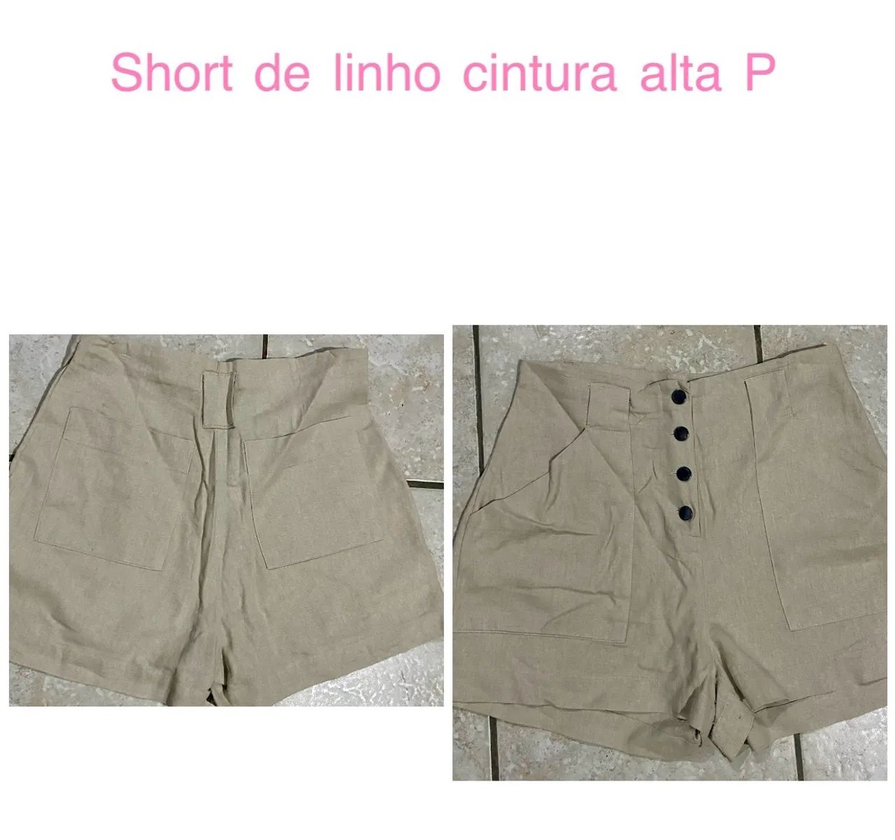 Short de linho P 