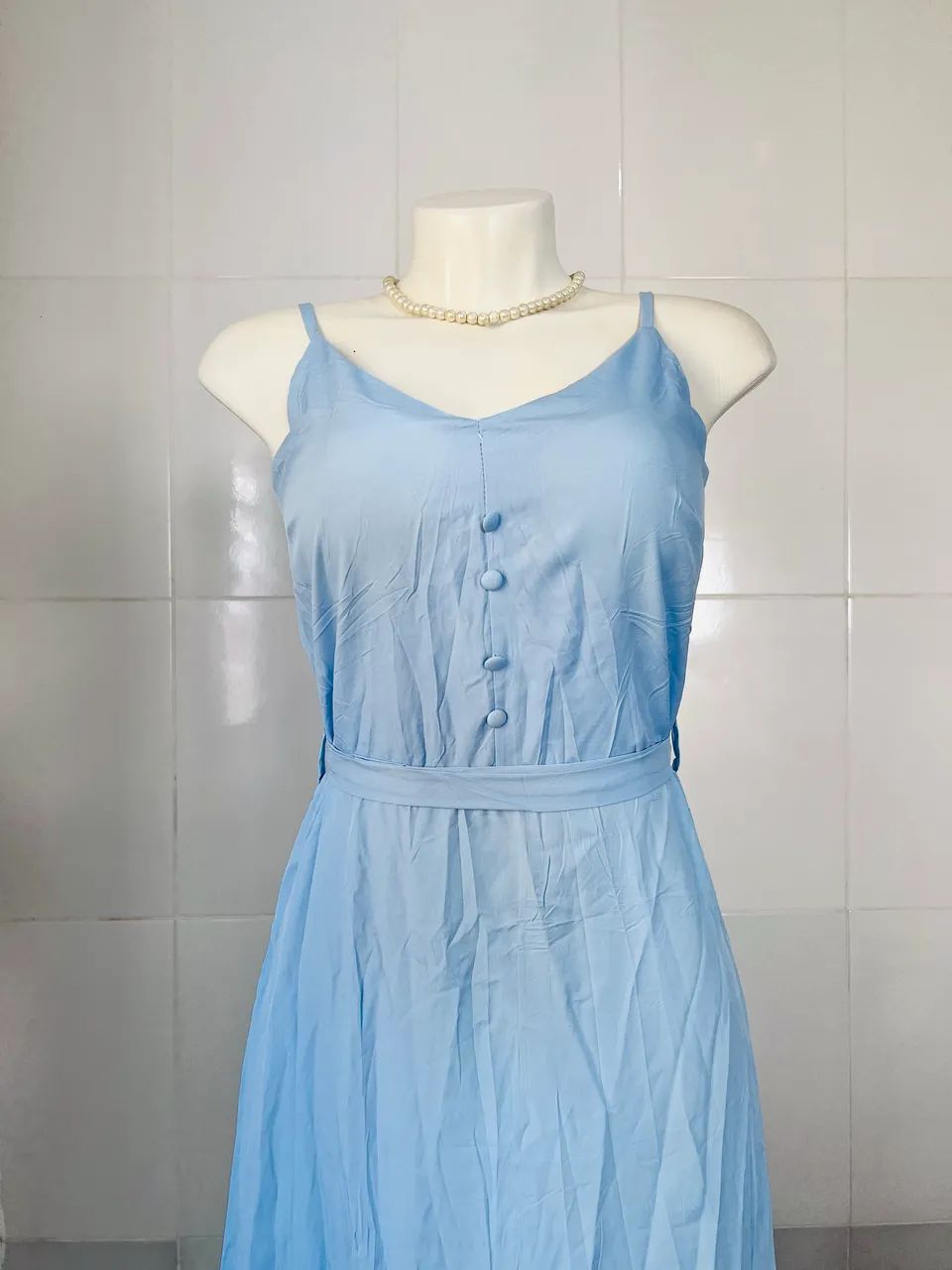 Vestido longo azul claro  - Foto 2