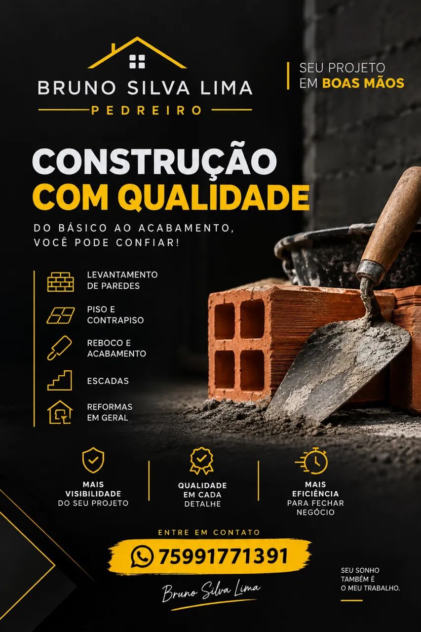 Pedreiro disponível 