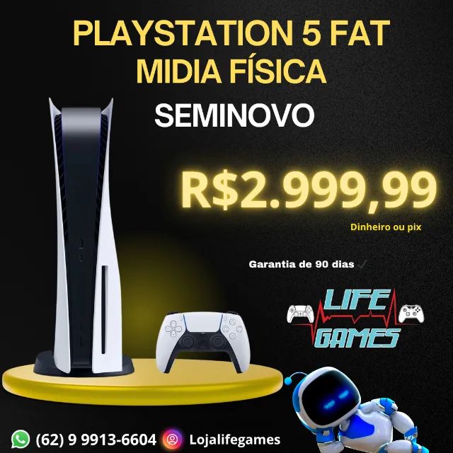 Playstation 5 Fat midia fisica seminovo c/ garantia