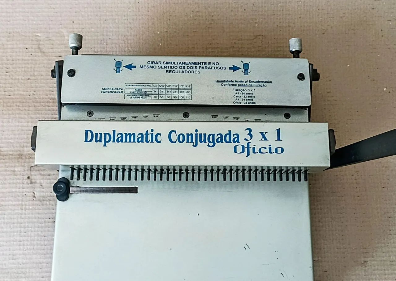 Encadernadora Manual Lassane Duplamatic 3×1 Wire-O Ofício | Pouco Uso | semi nova - Foto 2