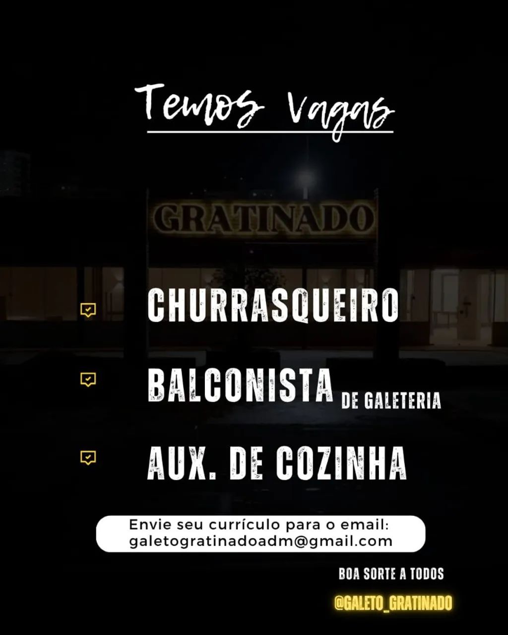 Vaga de emprego 