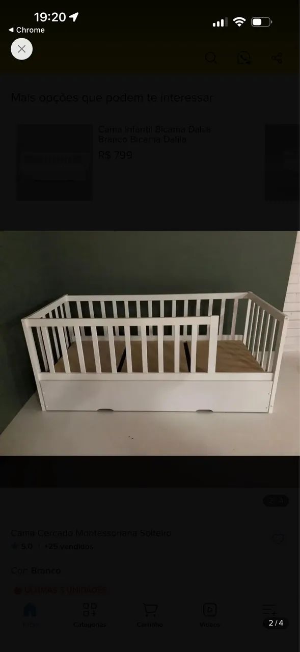Vendo berço cama solteiro 