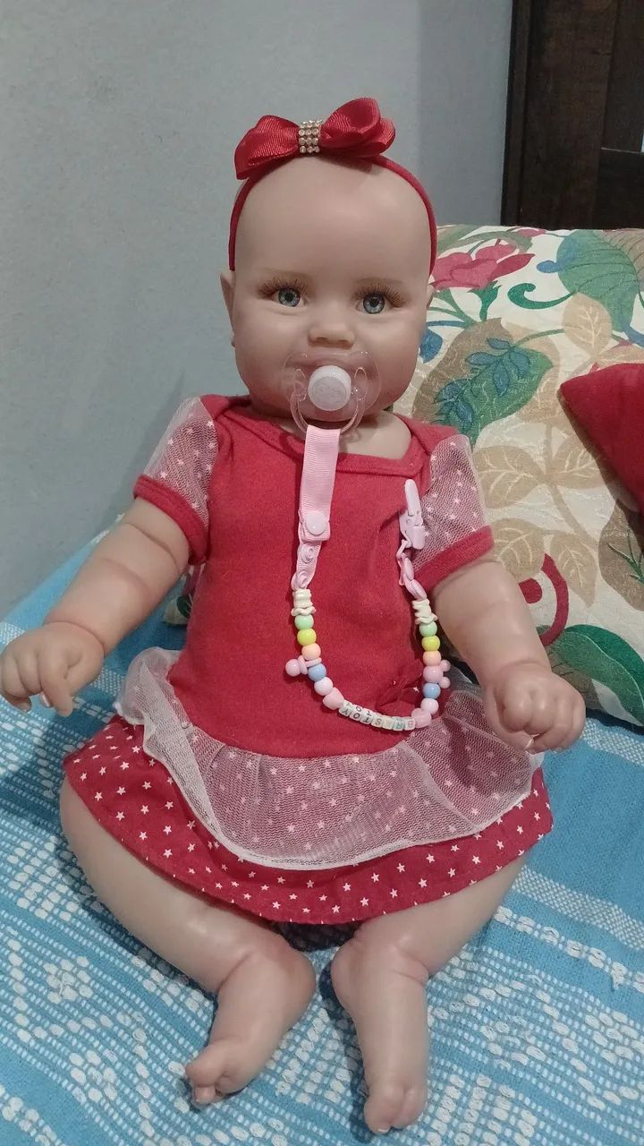 Boneca Bebê Reborn Vinil Siliconado 