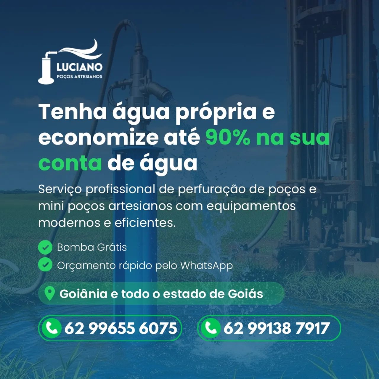 Perfuração de Poço Artesiano em Goiânia | Orçamento sem compromisso