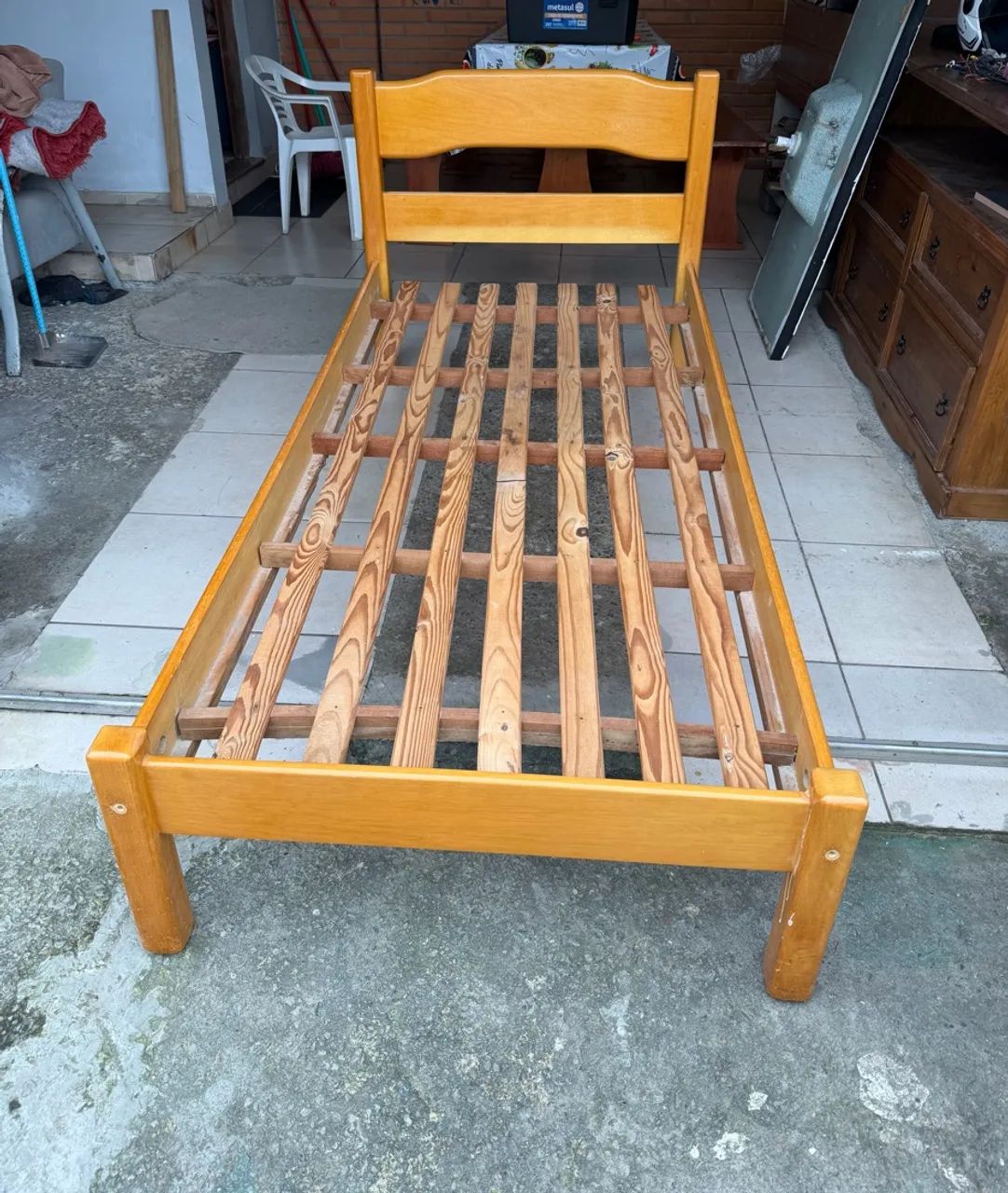 Cama de solteiro madeira - Foto 2