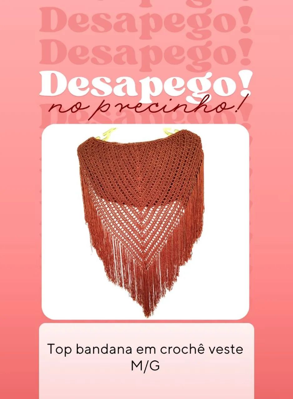Top Bandana em Crochê 