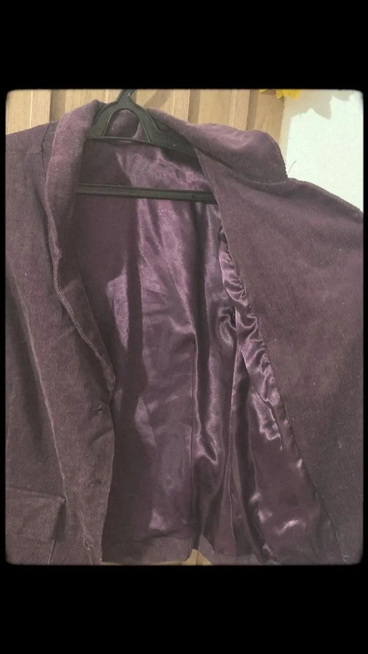 Blazer forrado feminino Roxo  - Foto 2