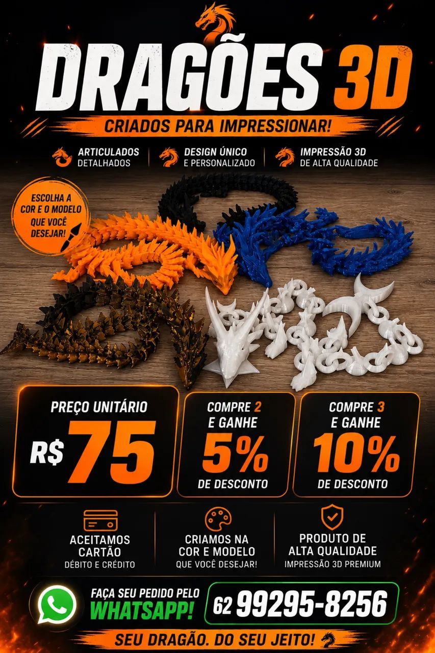 Dragões em 3d 