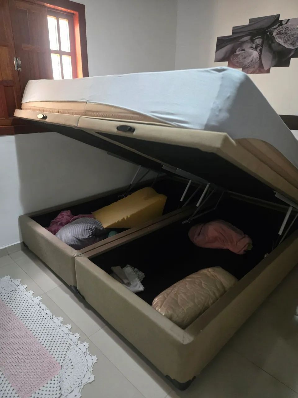 Cama super King com cabeceira e baú - Foto 2