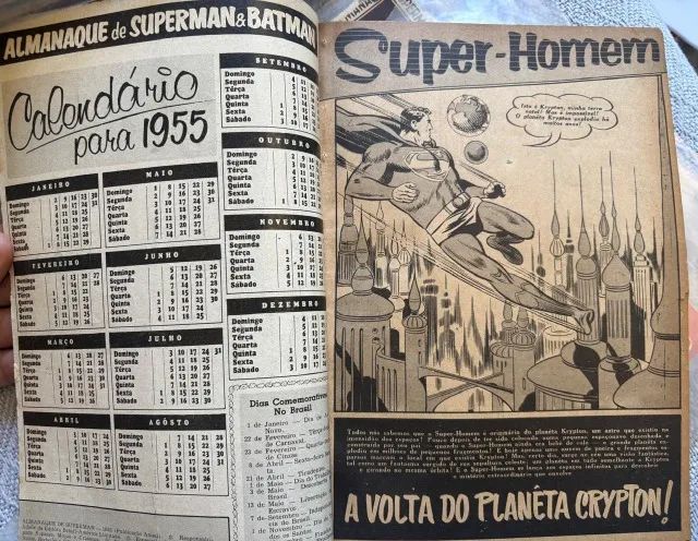 Almanaque Superman e Batman 1955 REFILADO EBAL - Foto 3