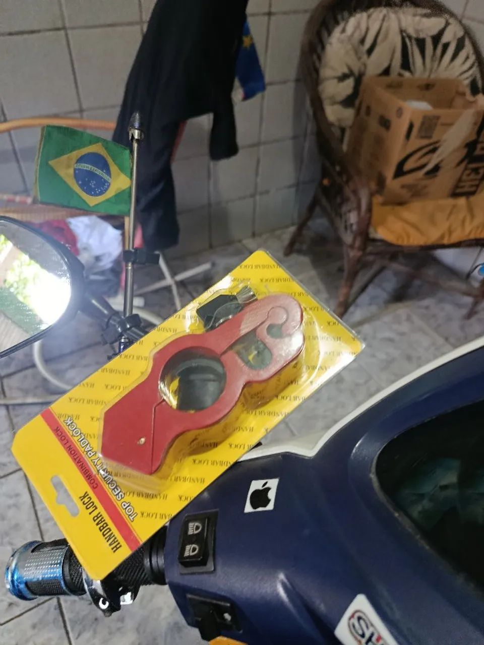 Tranca de moto produto em aço puro