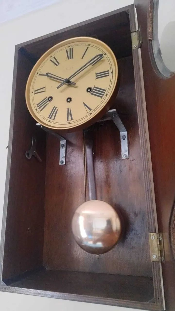 Relógio de pêndulo carrilhão, marca Silco, funcionando. - Foto 5