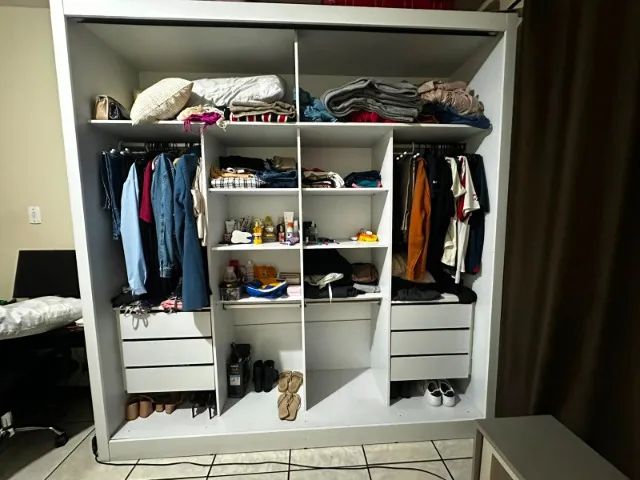 Guarda-Roupa Branco Grande (Sem Portas)
