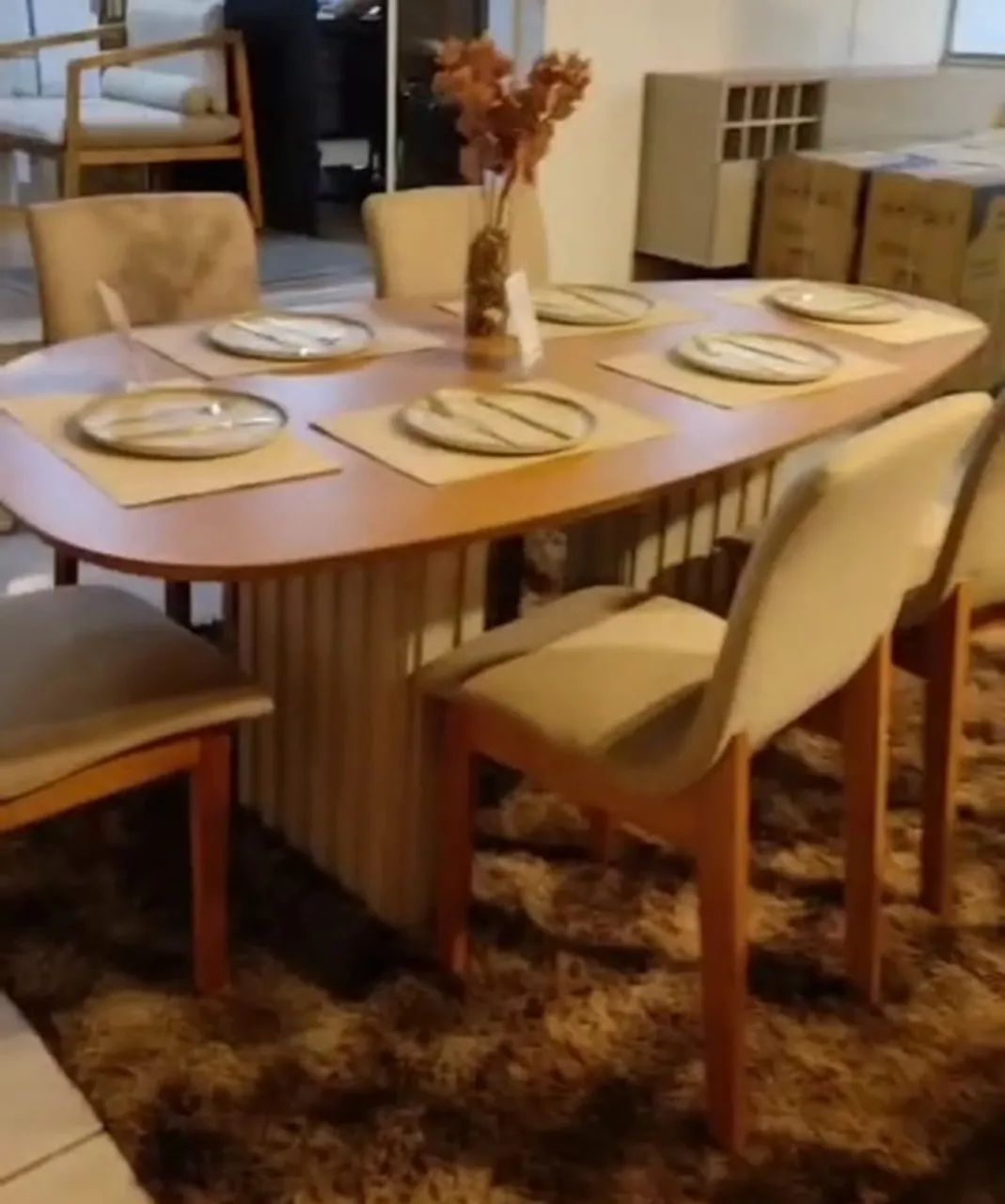 Mesa Jantar Orgânica C/6Cadeiras Estofadas. Produtos Novos Direto de Fábrica P/Sua Casa. - Foto 6