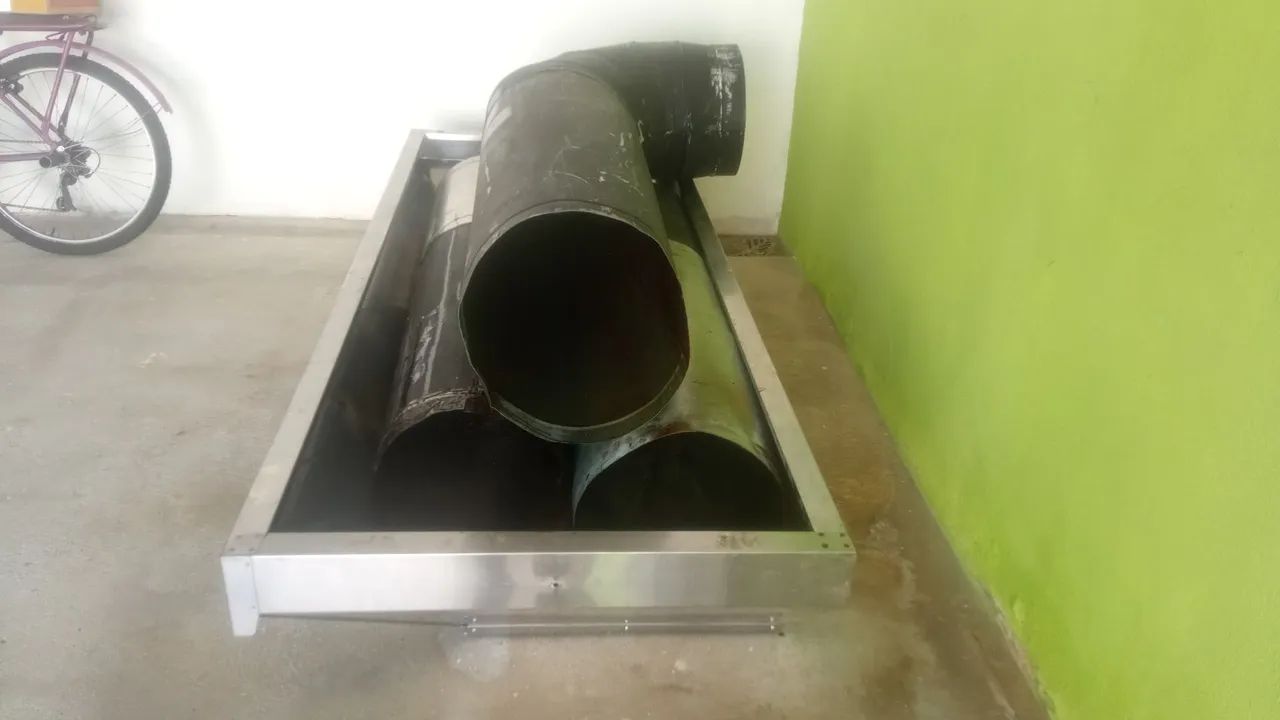 Coifa industrial com tubulação completa e motor, aceito proposta  - Foto 2