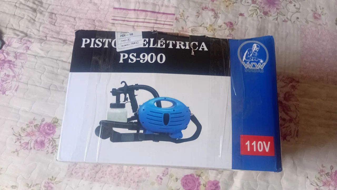 Pistola de pintura pulverizador de tinta 650w cor azul - Foto 3
